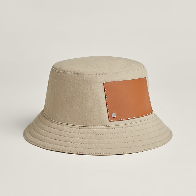 HERMES BoB Kairos Heritage バケットハット レザー 帽子 Hermesエルメス キャスケット Cabourg 帽子ハット シルバー金具